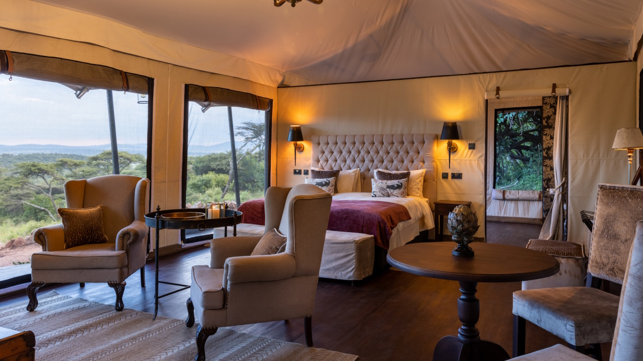 Tienda doble en Cottar's Camp 1920