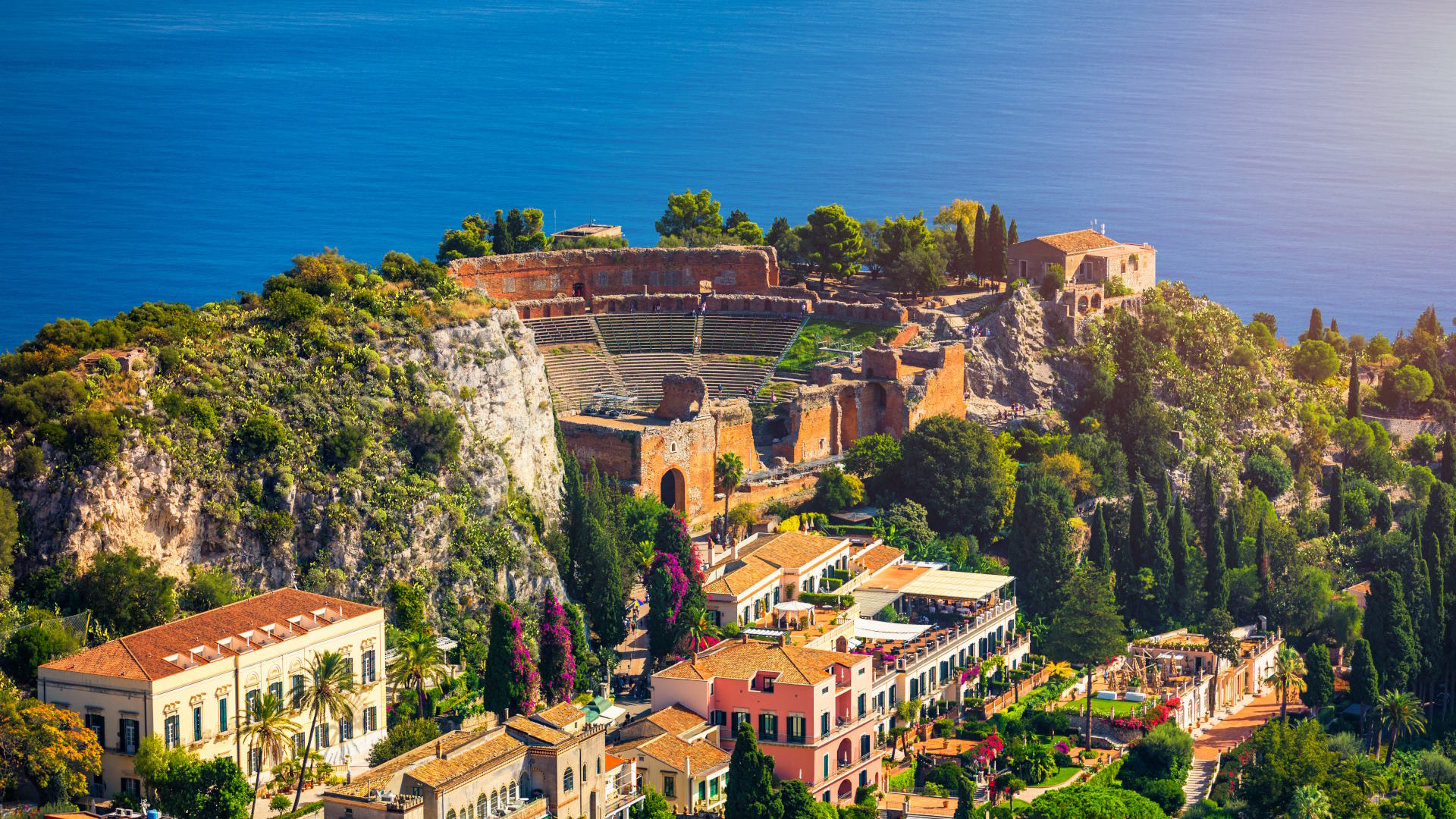 Teatro Antiguo de Taormina en Silicia