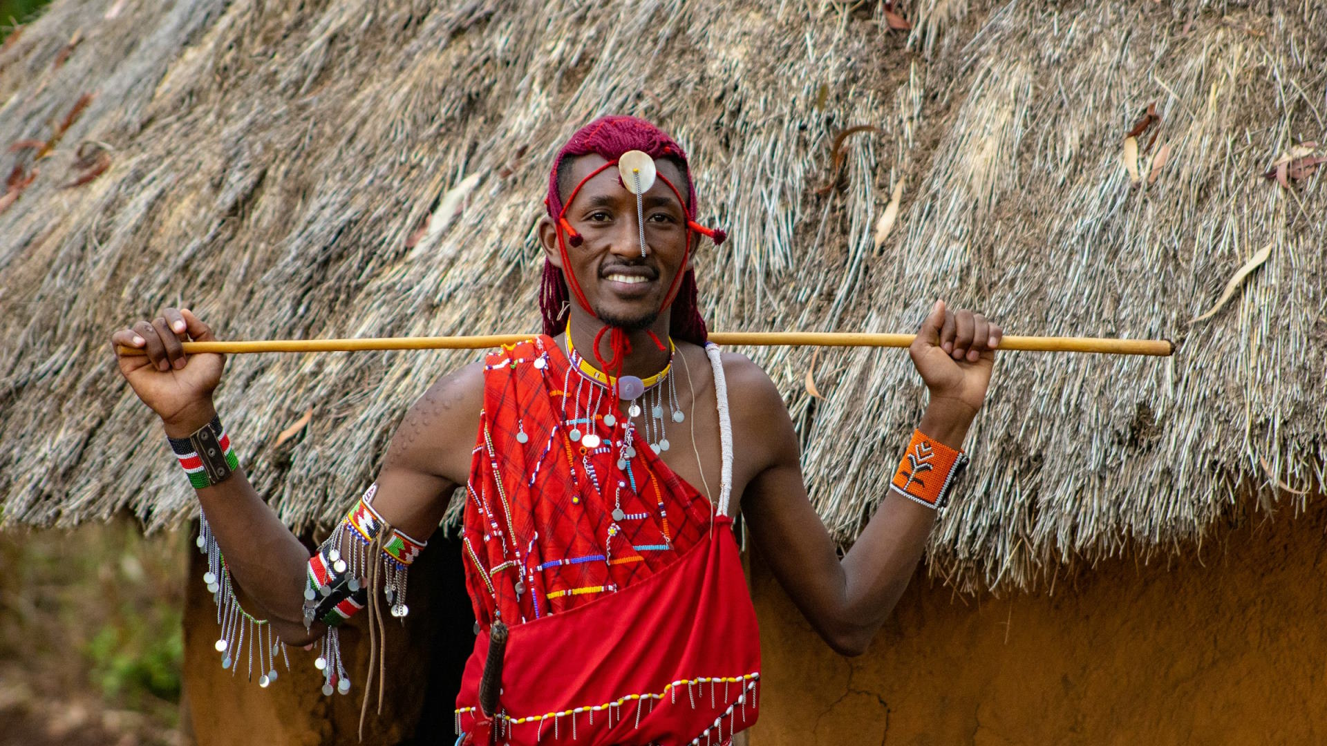Hombre sonriendo en Kenia