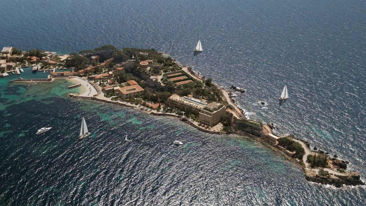 Vista aérea de la Isla privada